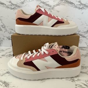 New Balance CT302MA Burgundy Pink Haze White Suede Shoes Sneakers
